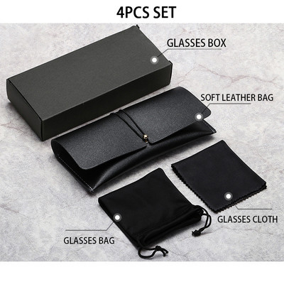 Husă unisex pentru ochelari din piele moale Cutie portabilă pentru ochelari de soare Ochelari de vedere Accesorii din pânză Ochelari personalizați Set de geanți de protecție Vânzare cu ridicata