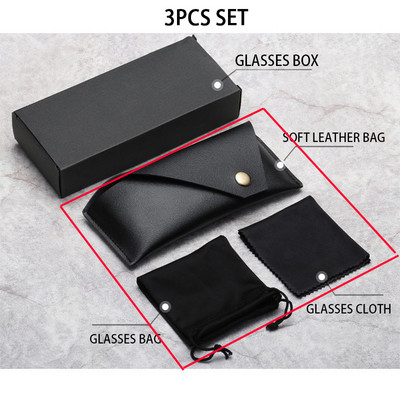 Husă unisex pentru ochelari din piele moale Cutie portabilă pentru ochelari de soare Ochelari de vedere Accesorii din pânză Ochelari personalizați Set de geanți de protecție Vânzare cu ridicata