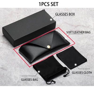 Husă unisex pentru ochelari din piele moale Cutie portabilă pentru ochelari de soare Ochelari de vedere Accesorii din pânză Ochelari personalizați Set de geanți de protecție Vânzare cu ridicata