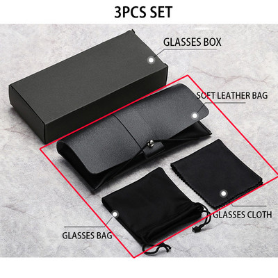 Husă unisex pentru ochelari din piele moale Cutie portabilă pentru ochelari de soare Ochelari de vedere Accesorii din pânză Ochelari personalizați Set de geanți de protecție Vânzare cu ridicata