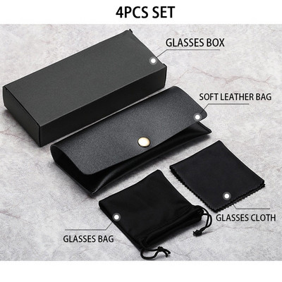 Husă unisex pentru ochelari din piele moale Cutie portabilă pentru ochelari de soare Ochelari de vedere Accesorii din pânză Ochelari personalizați Set de geanți de protecție Vânzare cu ridicata
