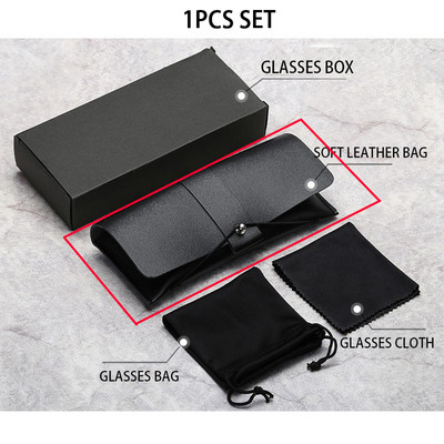 Husă unisex pentru ochelari din piele moale Cutie portabilă pentru ochelari de soare Ochelari de vedere Accesorii din pânză Ochelari personalizați Set de geanți de protecție Vânzare cu ridicata