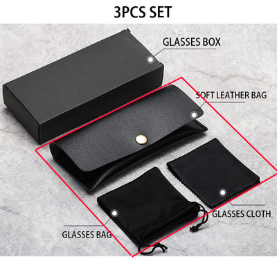 Husă unisex pentru ochelari din piele moale Cutie portabilă pentru ochelari de soare Ochelari de vedere Accesorii din pânză Ochelari personalizați Set de geanți de protecție Vânzare cu ridicata