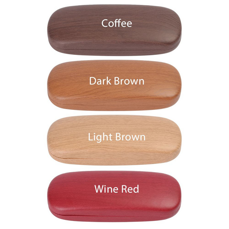 Moda s baršunastom podstavom Kutija za naočale za čitanje Hard Shell Wood Grain Kutija za naočale Kutija za kratkovidne naočale Štitnik za naočale