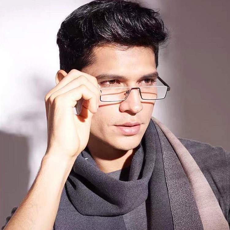 Pusinio rėmelio TR90 anti-mėlyna šviesa skaitymo akiniai HD receptiniai akiniai moteriški vyriški akiniai su dėklo dioptrija nuo +1,0 iki +4,0