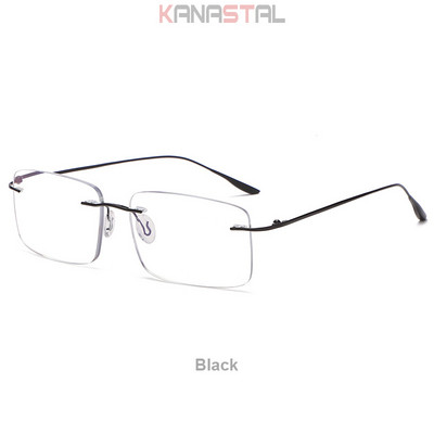 Muške naočale za čitanje koje blokiraju plavo svjetlo Metalne HD leće Ultralake naočale bez okvira Ženske naočale za dalekovidnost +4.0