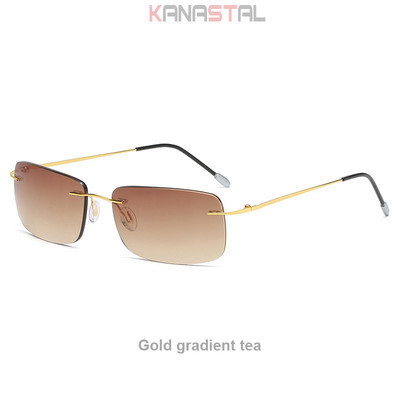 Muške naočale za čitanje koje blokiraju plavo svjetlo Metalne HD leće Ultralake naočale bez okvira Ženske naočale za dalekovidnost +4.0