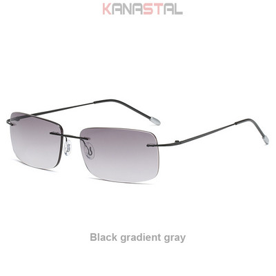 Muške naočale za čitanje koje blokiraju plavo svjetlo Metalne HD leće Ultralake naočale bez okvira Ženske naočale za dalekovidnost +4.0