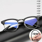 Naočale s poluokvirom za čitanje s dalekovidnošću Muškarci Žene Ultralake naočale protiv umora TR90 Prijenosne naočale s ocjenom +1,0 do +4,0