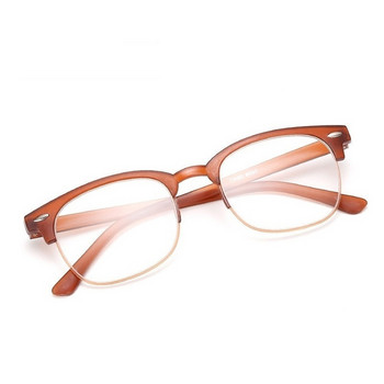 Ανδρικά γυαλιά ανάγνωσης πρεσβυωπίας μισού σκελετού Γυναικεία εξαιρετικά ελαφριά γυαλιά κατά της κούρασης Φορητά γυαλιά TR90 με βαθμό +1,0 έως +4,0