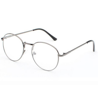 DOKLY Vintage ümmargused prillid meeste naiste prillid metallist musta raamiga prillid vintage naiste optika prillid läbipaistva objektiiviga prillid