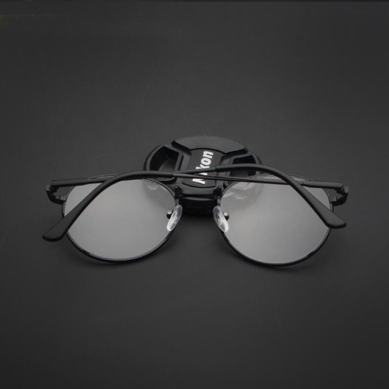 DOKLY Vintage ümmargused prillid meeste naiste prillid metallist musta raamiga prillid vintage naiste optika prillid läbipaistva objektiiviga prillid