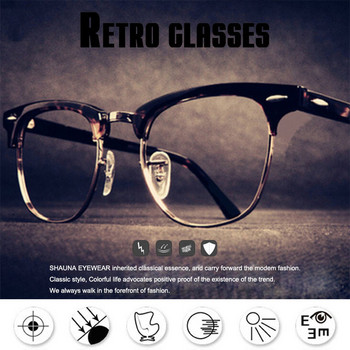 SHAUNA Винтидж мъжки ретро стил черна рамка обикновени очила модни дамски очила за декорация на нокти очила оптични рамки очила