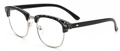 SHAUNA Vintage muške retro stilske obične naočale s crnim okvirom Modne ženske naočale za ukrašavanje noktiju Naočale s optičkim okvirom