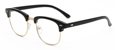 SHAUNA Vintage muške retro stilske obične naočale s crnim okvirom Modne ženske naočale za ukrašavanje noktiju Naočale s optičkim okvirom