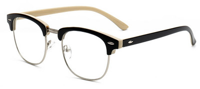 SHAUNA Vintage muške retro stilske obične naočale s crnim okvirom Modne ženske naočale za ukrašavanje noktiju Naočale s optičkim okvirom