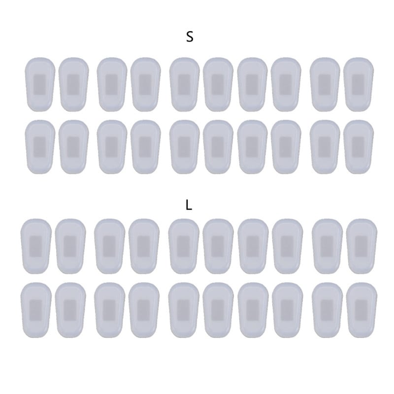 10 perechi de tampoane pentru nas pentru ochelari, silicon moale, pernă de aer, ochelari de schimb, tampoane anti-alunecare, kit de tampoane pentru punte pentru nas.