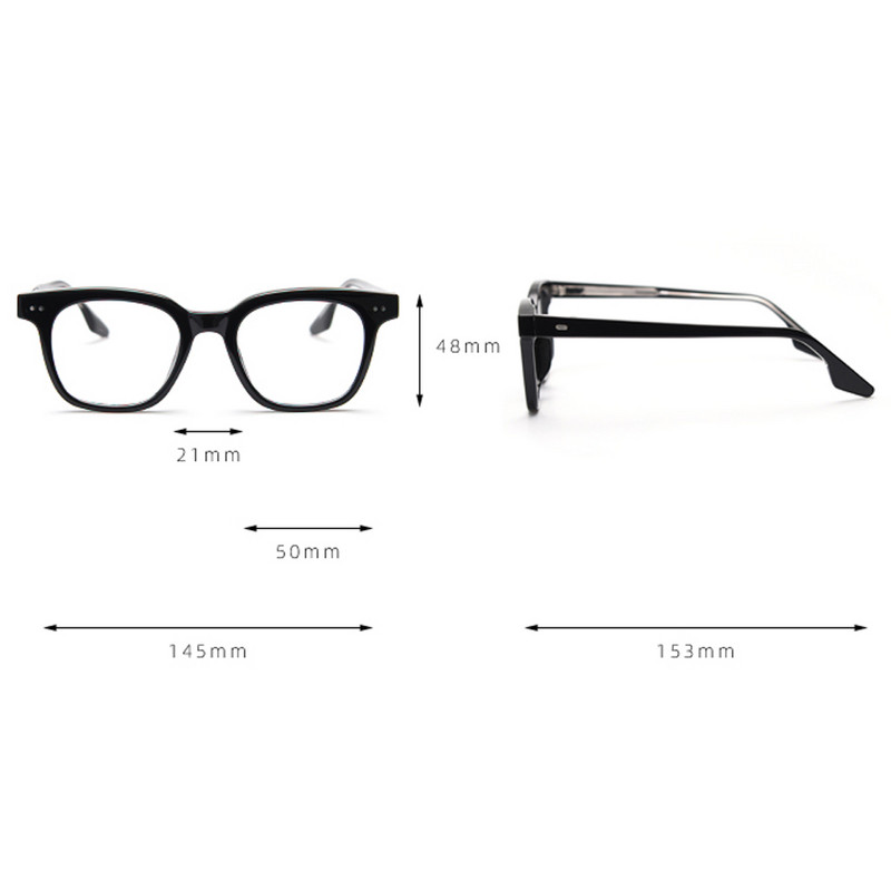 Kachawoo madingi vyriški akiniai acetatas korėjietiško stiliaus akinių rėmelis tr90 madingi moteriški akiniai juodi skaidrūs bestseleris
