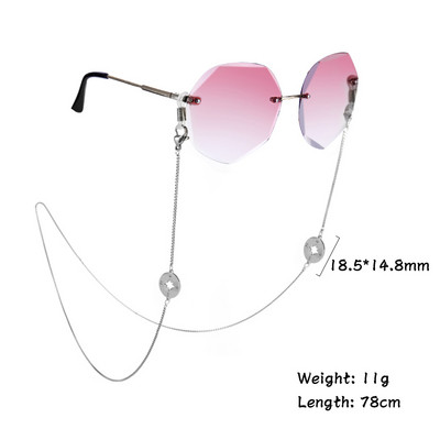 Skyrim Compass auksinės spalvos grandinėlė akiniams dirželiai nerūdijančio plieno akinių grandinės akiniai karoliai pakabinti kaukė laido priedas