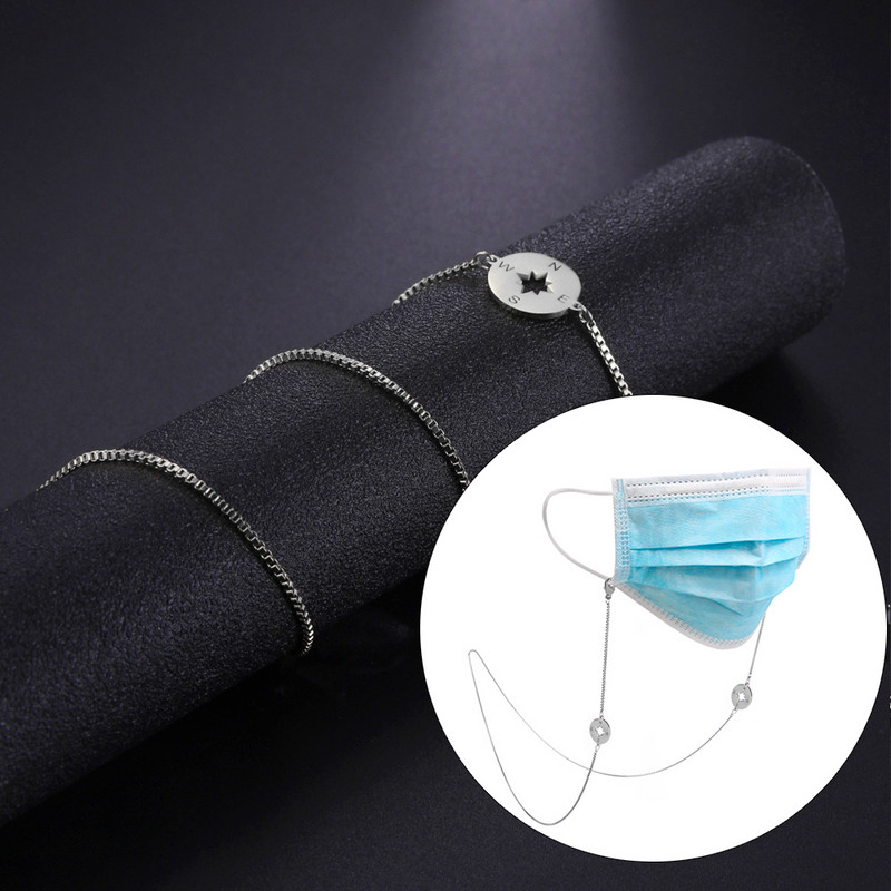 Skyrim Compass auksinės spalvos grandinėlė akiniams dirželiai nerūdijančio plieno akinių grandinės akiniai karoliai pakabinti kaukė laido priedas