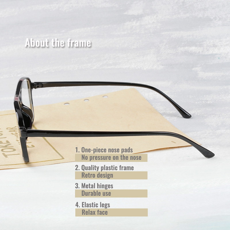 Toketorism Ochelari Vintage Femeie Bărbat Dublu Pod Ochelari Retro Ramă Optică Ușoară 0342