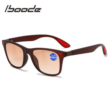 iboode Бифокални слънчеви очила за четене Жени Мъже Очила за пресбиопия Класически квадратни слънчеви очила с диоптър +1,5 2,0 2,5 3,0 3,5