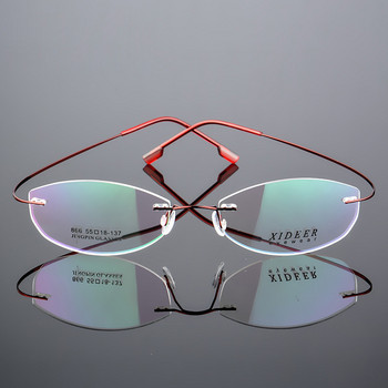 iboode Frameless κράμα τιτανίου Σκελετός γυαλιών Ανδρικά Γυναικεία Ρετρό Οπτικό Πλαίσιο Γυαλιών Μυωπίας Επώνυμα Σχεδιαστής Super ελαφριά γυαλιά