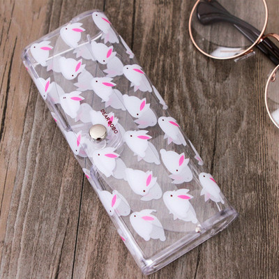 Zilead prozirna kutija za naočale Kutija za držač sunčanih naočala Kutija za pohranu naočala s crtanim printom Prozirna PVC torbica za sunčane naočale