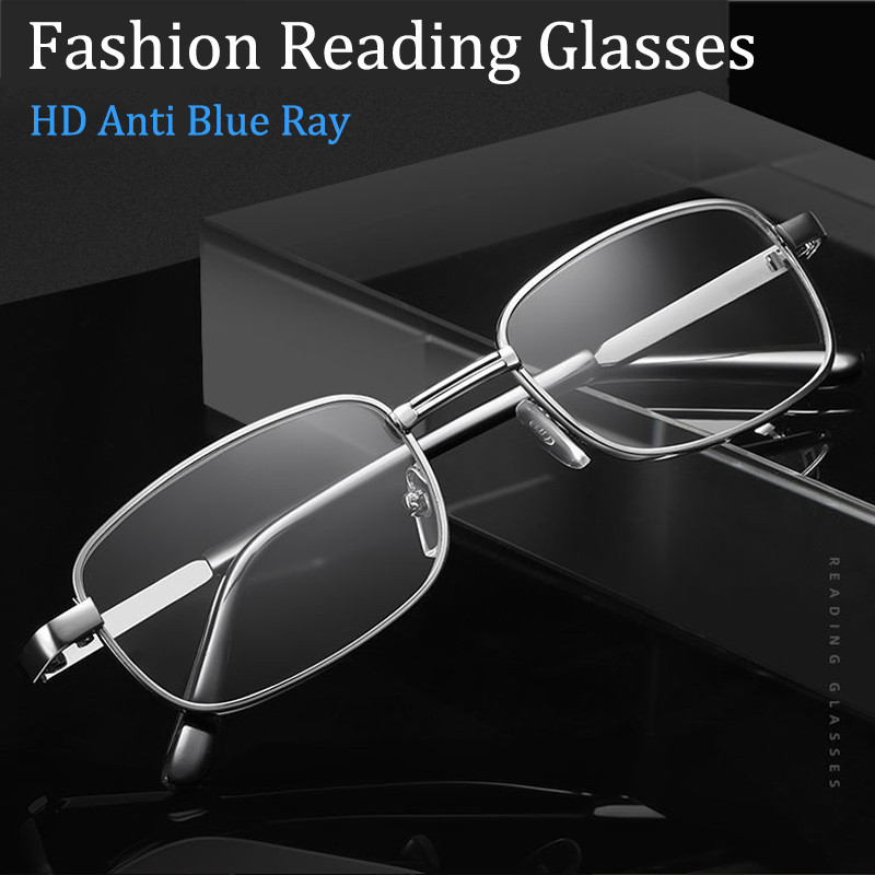 Naočale za čitanje od prirodnog kristala Rich King protiv ogrebotina za muškarce, žene, staklene leće protiv umora, naočale za dalekovidnost