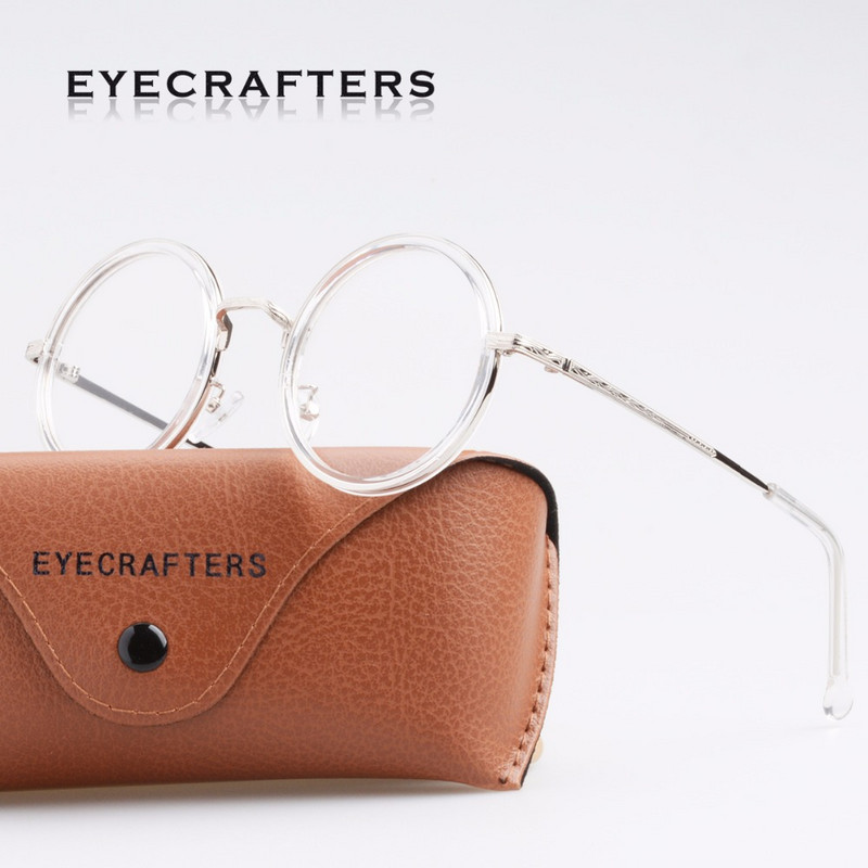 2021 Retro okvir Okrugli okviri za naočale Klasične nove vintage optičke naočale Muškarci Žene Naočale Prozirne leće Dodaci prozirni