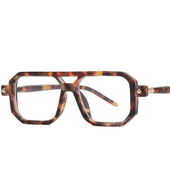 Винтидж очила за четене за мъже Маркови дизайнерски квадратни очила с двоен мост Прозрачни компютърни очила Далекогледство Съпруг +2