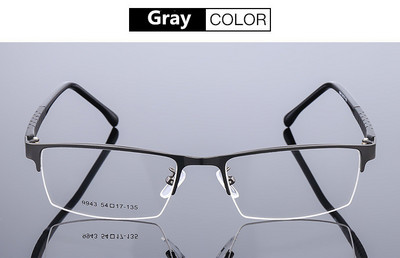 Prevelike muške ženske naočale s pravokutnim poluokvirom Metalni okvir dioptrijskih naočala za optičke leće Kratkovidnost Presbiopija