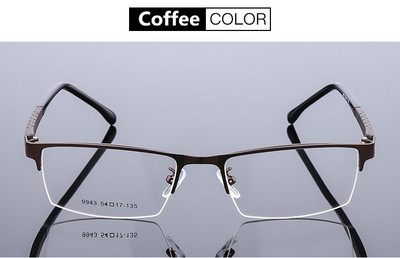 Prevelike muške ženske naočale s pravokutnim poluokvirom Metalni okvir dioptrijskih naočala za optičke leće Kratkovidnost Presbiopija