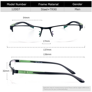 Рамка за очила Belmon Мъжки Компютърна оптична рецепта Миопия Нерд Прозрачни лещи Очила Рамка за очила за мъже RS12007