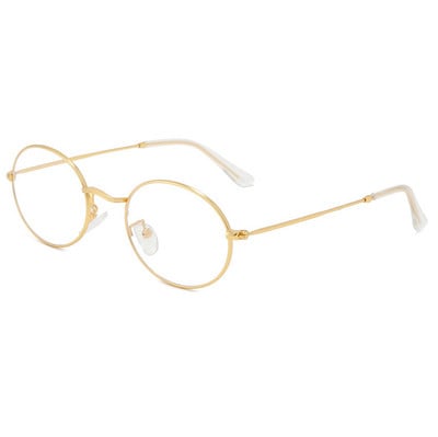 Ramă de ochelari optici ovale din metal unisex pentru bărbați și femei, ochelari de vedere cu prescripție pentru rame de sticlă pentru miopie și prezbiopie F0220