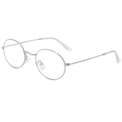 Ramă de ochelari optici ovale din metal unisex pentru bărbați și femei, ochelari de vedere cu prescripție pentru rame de sticlă pentru miopie și prezbiopie F0220