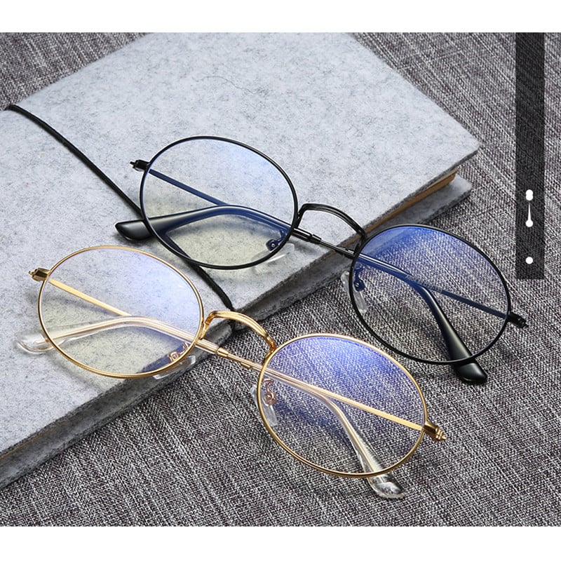 Ramă de ochelari optici ovale din metal unisex pentru bărbați și femei, ochelari de vedere cu prescripție pentru rame de sticlă pentru miopie și prezbiopie F0220