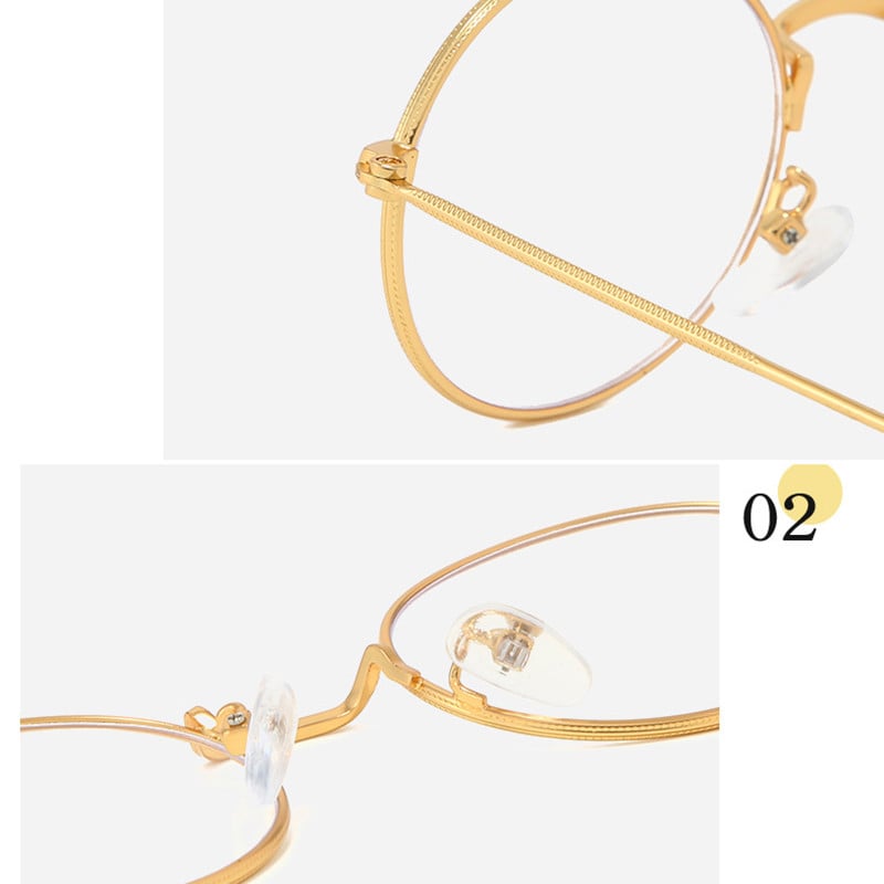 Ramă de ochelari optici ovale din metal unisex pentru bărbați și femei, ochelari de vedere cu prescripție pentru rame de sticlă pentru miopie și prezbiopie F0220