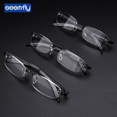 Semfly Ultralight Soft TR90 Frameless Myopia Glasses Mens Businesss Nearsight Shortsighted Glasses-1.0-1.5-2.0-2.5-3.0-3.5-4.0