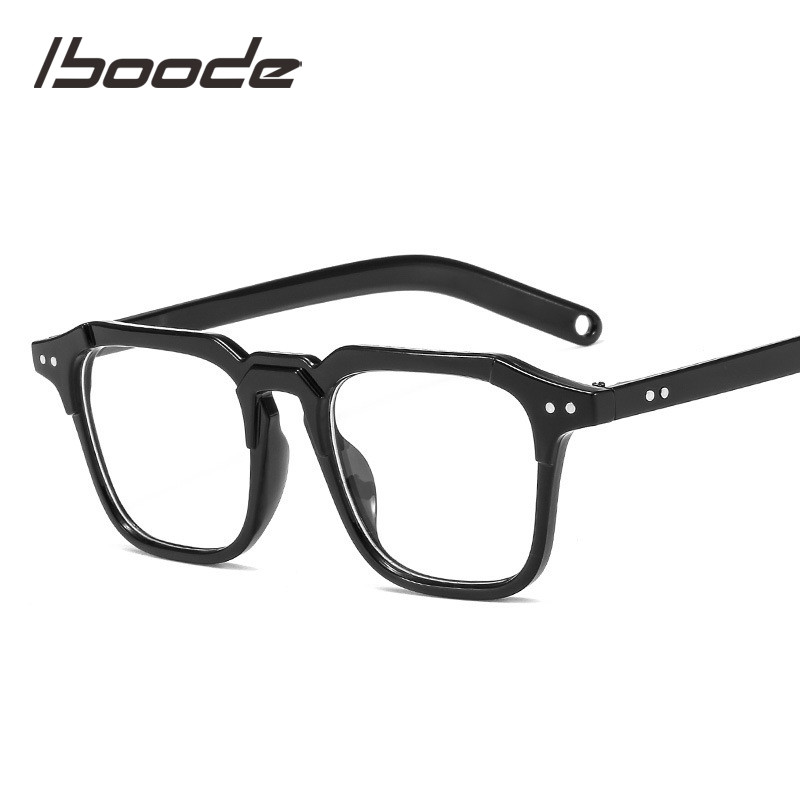 iboode Žene Muškarci Preveliki četvrtasti okviri za naočale Korejski modni okviri Retro prozirne naočale PC optičke naočale za muškarce