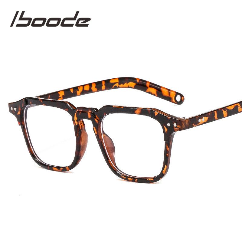 iboode Žene Muškarci Preveliki četvrtasti okviri za naočale Korejski modni okviri Retro prozirne naočale PC optičke naočale za muškarce