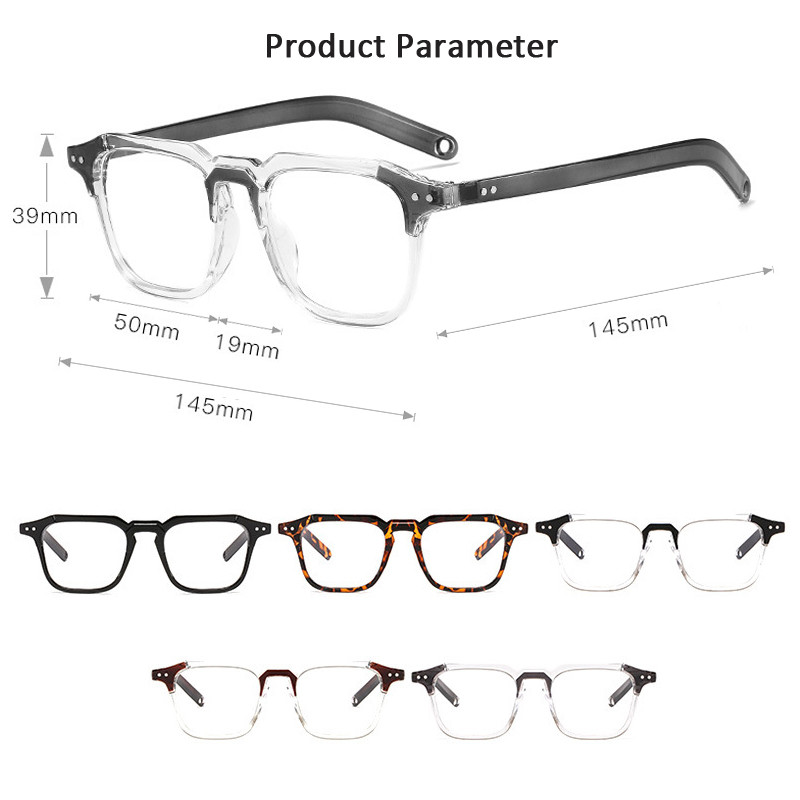 iboode Žene Muškarci Preveliki četvrtasti okviri za naočale Korejski modni okviri Retro prozirne naočale PC optičke naočale za muškarce