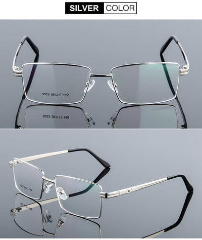 UVLAIK Poslovne naočale Muški četvrtasti okvir za naočale od legure titana Muške naočale s dioptrijom za kratkovidnost Debeli metalni okvir za naočale
