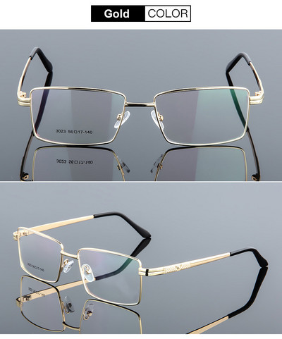UVLAIK Poslovne naočale Muški četvrtasti okvir za naočale od legure titana Muške naočale s dioptrijom za kratkovidnost Debeli metalni okvir za naočale