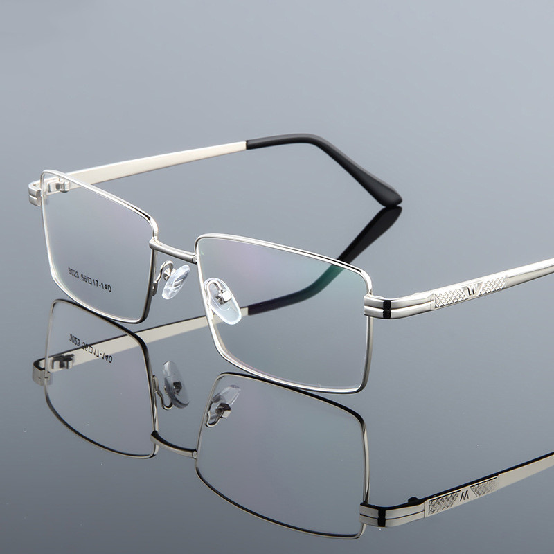 UVLAIK Poslovne naočale Muški četvrtasti okvir za naočale od legure titana Muške naočale s dioptrijom za kratkovidnost Debeli metalni okvir za naočale
