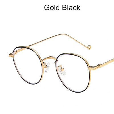 Modne anti-plavo svjetlo Ženske optičke naočale za kratkovidnost Klasične vintage okrugle metalne okvire za naočale Muške naočale za računala