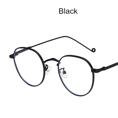 Modne anti-plavo svjetlo Ženske optičke naočale za kratkovidnost Klasične vintage okrugle metalne okvire za naočale Muške naočale za računala