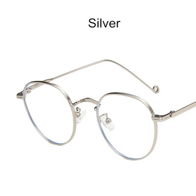 Modne anti-plavo svjetlo Ženske optičke naočale za kratkovidnost Klasične vintage okrugle metalne okvire za naočale Muške naočale za računala