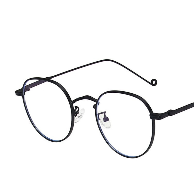Modne anti-plavo svjetlo Ženske optičke naočale za kratkovidnost Klasične vintage okrugle metalne okvire za naočale Muške naočale za računala