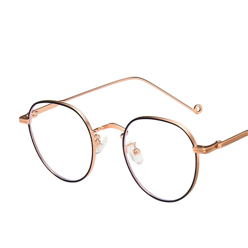 Modne anti-plavo svjetlo Ženske optičke naočale za kratkovidnost Klasične vintage okrugle metalne okvire za naočale Muške naočale za računala